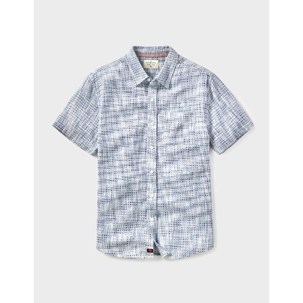 *Brand New* The Normal Brand Freshwater Button Up Shirt in Blue Multi Size Large